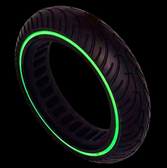 Vollgummireifen 10x2,5" leuchtend 34mm