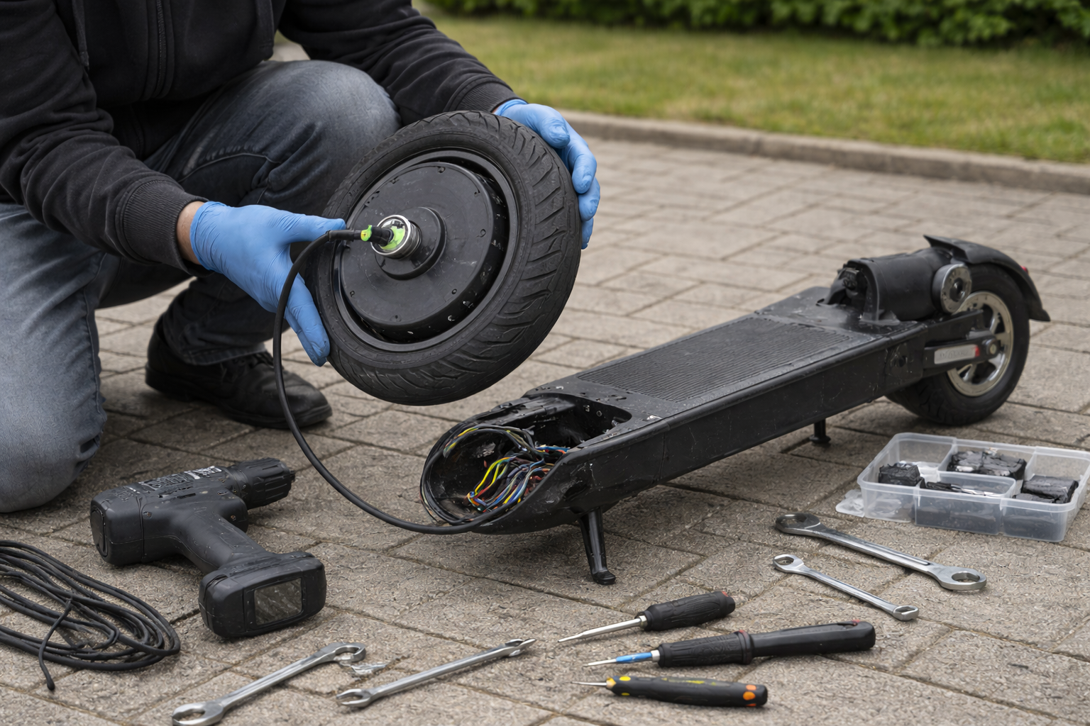 E-Scooter Motor wechseln