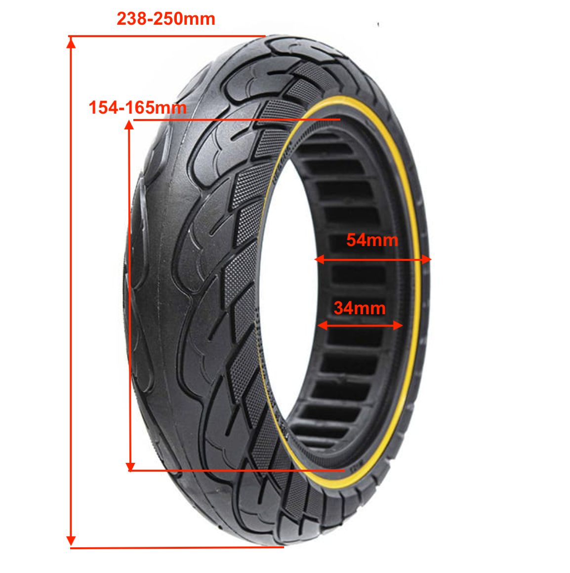 Vollgummireifen 10x2,125“ Linie Soflow, Aprilia , Odys Alpha X10 usw.